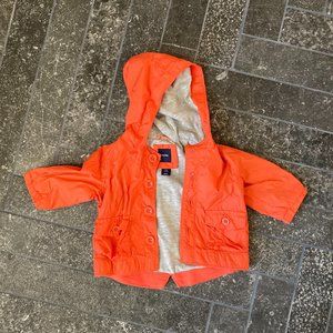Baby GAP orange rain coat 3-6 months